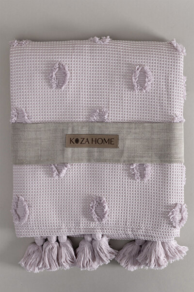 Picture of Koza Home Wanda Lilac Double Edge Tasseled Blanket 220x240 5025 220 x 240