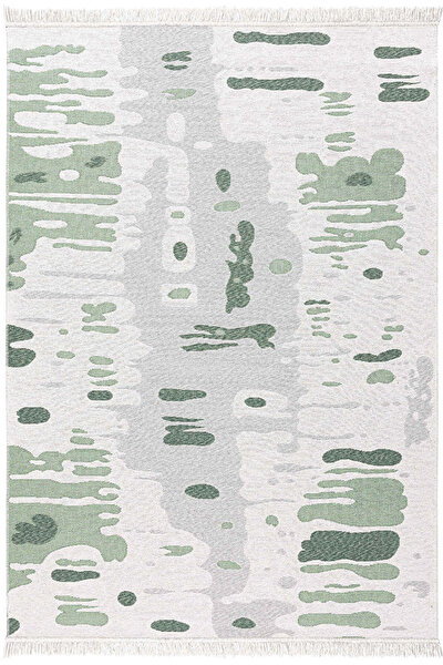 Picture of  Duo Cream Green Double Sided Washable Woven Rug 24245A 60 x 100