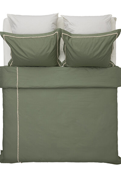 Picture of Koza Home Boho Fringed Green Duvet Cover Set Double 200 x 220 7030A 200 x 220