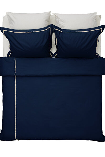 Picture of Koza Home Boho Fringed Blue Duvet Cover Set Double 200 x 220 7031A 200 x 220