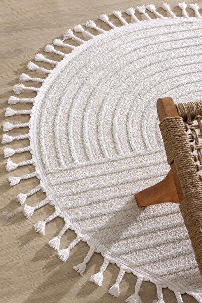 Picture of Koza Carpet Malta Scandinavian Cream Carpet Living Room Bedroom Hallway Kitchen Machine Rug 33410 80 x 80