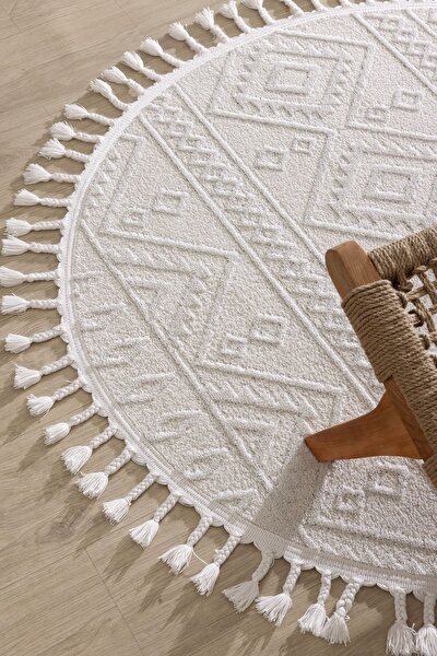Picture of Koza Carpet Malta Scandinavian Cream Carpet Living Room Bedroom Hallway Kitchen Machine Rug 33412 80 x 80