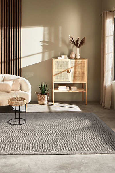 Picture of Koza Carpet Koza Hayad Origine Gray Carpet Living Room Bedroom Hallway Machine Made Carpet B3667E 155 x 300