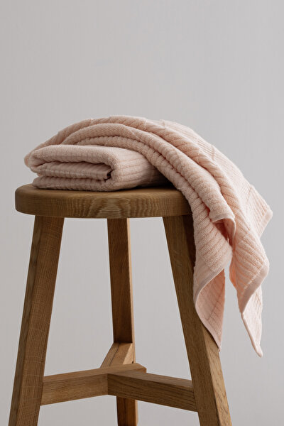 Picture of Koza Home Ivory Salmon Border Micro Fiber 100% Cotton 2-Piece Hand Face Towel Set 50 X 90 - 50 X 90 1109A 50 x 90 - 50 90