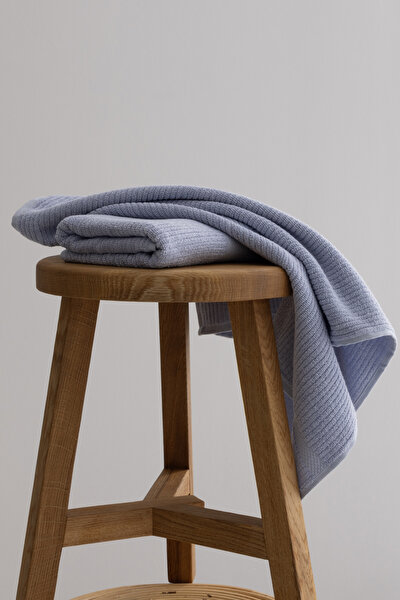 Picture of Koza Home Ivory Blue Corduroy Micro Fiber 100% Cotton 2-Piece Hand Face Towel Set 50 X 90 - 50 X 90 1136A 50 x 90 - 50 90