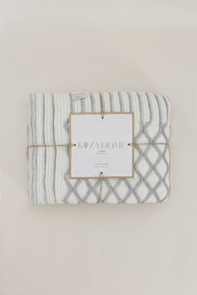 Picture of Koza Home Loop Gray Acrylic TV Blanket 130x170 3731A 130 x 170