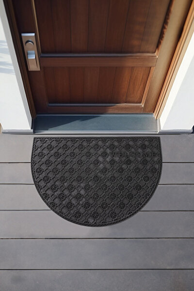 Picture of Koza Home Step Half Moon Exterior Door Mat Black Pvc 45X70 462709 45 x70