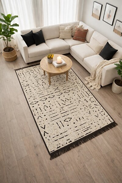 Picture of Lorvian Noletti Modern Tarz Dokuma Hafif, Şık ve Günlük Kullanıma Uygun Kilim