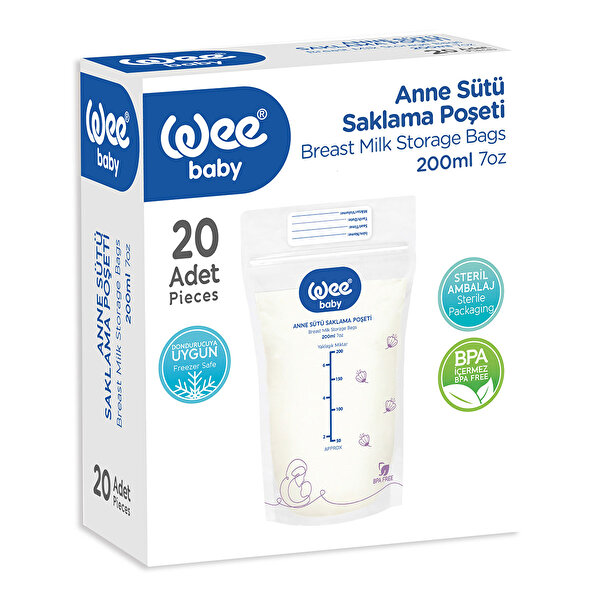 Picture of WeeBaby Breast Milk Storage Bags (20x200ml pcs)