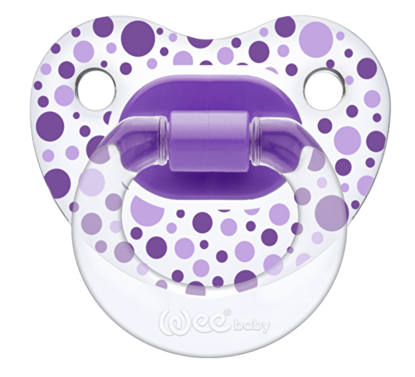 Picture of WeeBaby Transparent Patterned Orthodontic Soother No:1  